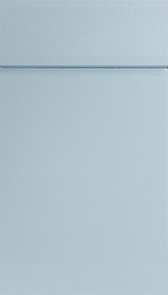 Handleless High Gloss Denim Blue Kitchen Doors